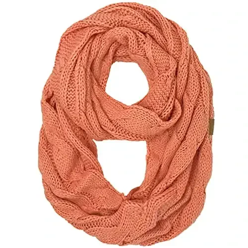 C.C CC Winter Soft Matching Unisex Chunky Knit Cowl Loop Infinity Scarf 