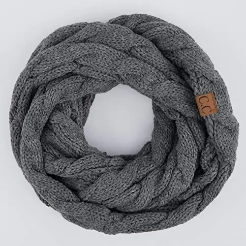 C.C CC Winter Soft Matching Unisex Chunky Knit Cowl Loop Infinity Scarf - C.C (1)