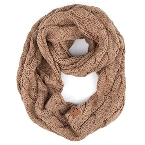 C.C CC Winter Soft Matching Unisex Chunky Knit Cowl Loop Infinity Scarf - 1