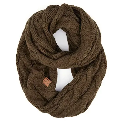 C.C CC Winter Soft Matching Unisex Chunky Knit Cowl Loop Infinity Scarf 