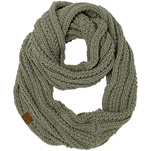 C.C CC Winter Soft Matching Unisex Chunky Knit Cowl Loop Infinity Scarf - 1