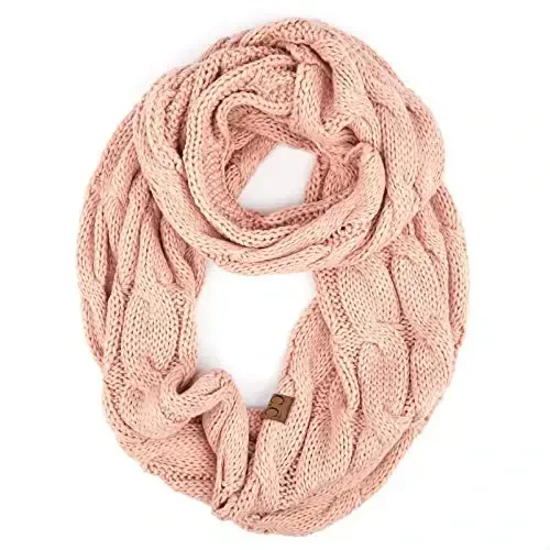 C.C CC Winter Soft Matching Unisex Chunky Knit Cowl Loop Infinity Scarf 