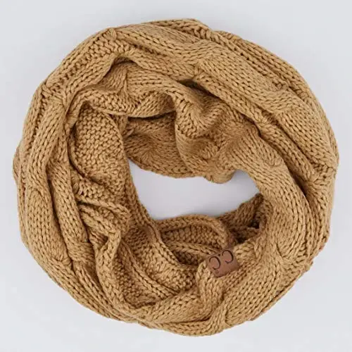 C.C CC Winter Soft Matching Unisex Chunky Knit Cowl Loop Infinity Scarf - 2