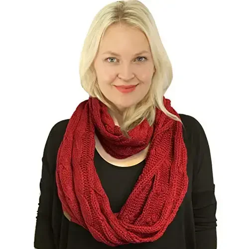 C.C CC Winter Soft Matching Unisex Chunky Knit Cowl Loop Infinity Scarf - C.C® (1)