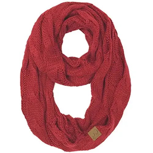C.C CC Winter Soft Matching Unisex Chunky Knit Cowl Loop Infinity Scarf 