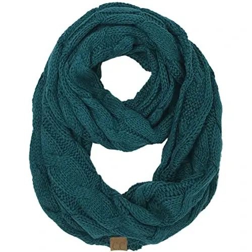 C.C CC Winter Soft Matching Unisex Chunky Knit Cowl Loop Infinity Scarf - 1