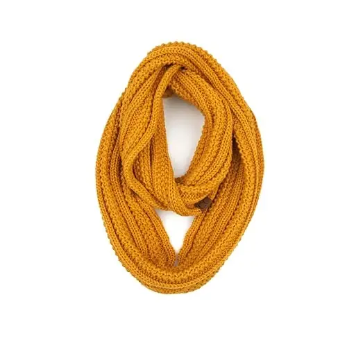 C.C CC Winter Soft Matching Unisex Chunky Knit Cowl Loop Infinity Scarf - 1