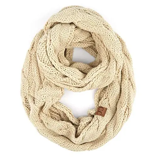 C.C CC Winter Soft Matching Unisex Chunky Knit Cowl Loop Infinity Scarf - 1