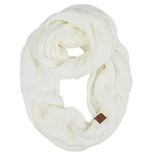 C.C CC Winter Soft Matching Unisex Chunky Knit Cowl Loop Infinity Scarf - 1