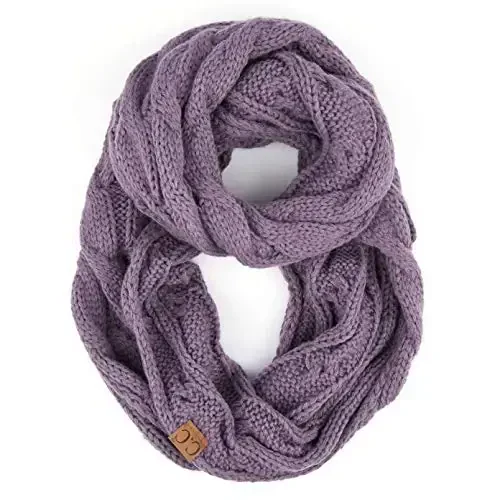 C.C CC Winter Soft Matching Unisex Chunky Knit Cowl Loop Infinity Scarf - 1