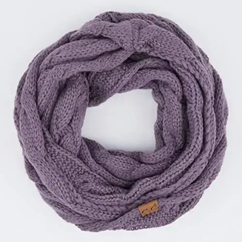 C.C CC Winter Soft Matching Unisex Chunky Knit Cowl Loop Infinity Scarf - 2