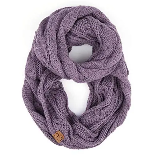 C.C CC Winter Soft Matching Unisex Chunky Knit Cowl Loop Infinity Scarf 