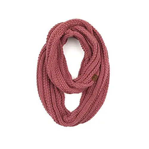 C.C CC Winter Soft Matching Unisex Chunky Knit Cowl Loop Infinity Scarf 