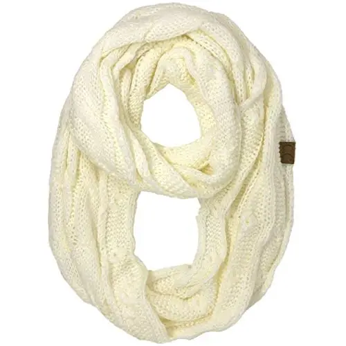C.C CC Winter Soft Matching Unisex Chunky Knit Cowl Loop Infinity Scarf - 1