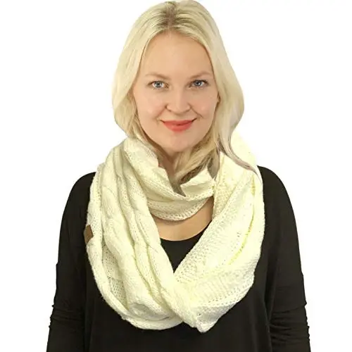 C.C CC Winter Soft Matching Unisex Chunky Knit Cowl Loop Infinity Scarf - 2
