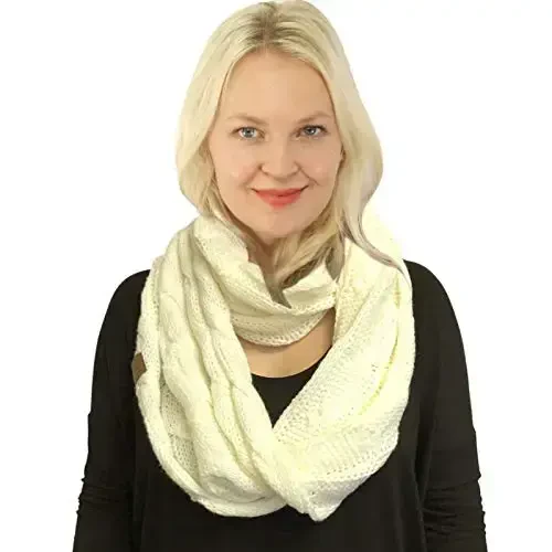 C.C CC Winter Soft Matching Unisex Chunky Knit Cowl Loop Infinity Scarf - C.C® (1)