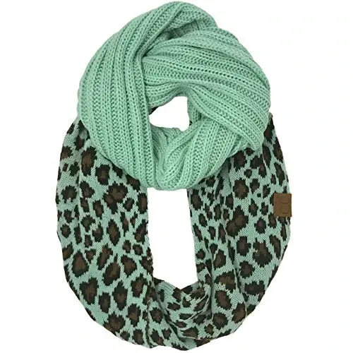 C.C CC Winter Soft Matching Unisex Chunky Knit Cowl Loop Infinity Scarf 