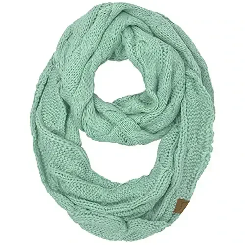 C.C CC Winter Soft Matching Unisex Chunky Knit Cowl Loop Infinity Scarf - 1