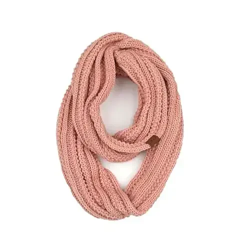 C.C CC Winter Soft Matching Unisex Chunky Knit Cowl Loop Infinity Scarf 