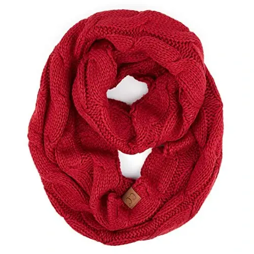 C.C CC Winter Soft Matching Unisex Chunky Knit Cowl Loop Infinity Scarf - 1