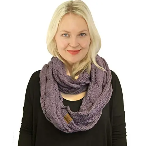 C.C CC Winter Soft Matching Unisex Chunky Knit Cowl Loop Infinity Scarf - C.C® (1)