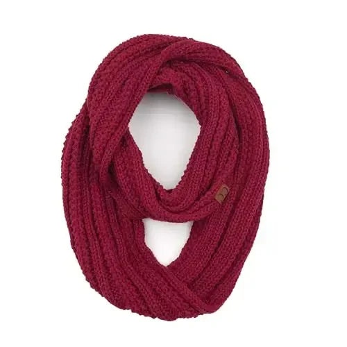 C.C CC Winter Soft Matching Unisex Chunky Knit Cowl Loop Infinity Scarf 