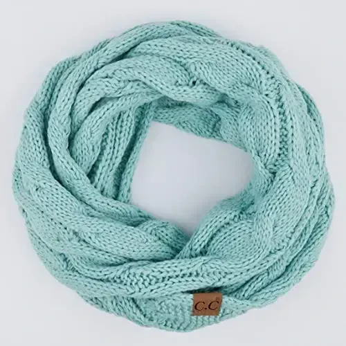 C.C CC Winter Soft Matching Unisex Chunky Knit Cowl Loop Infinity Scarf - 2
