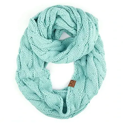 C.C CC Winter Soft Matching Unisex Chunky Knit Cowl Loop Infinity Scarf 