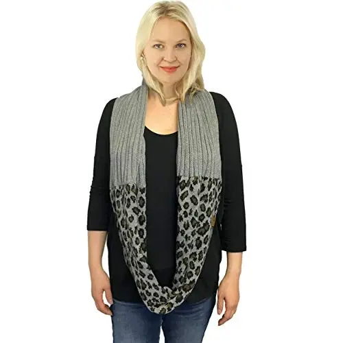 C.C CC Winter Soft Matching Unisex Chunky Knit Cowl Loop Infinity Scarf - 3