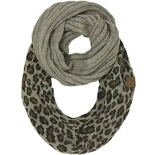 C.C CC Winter Soft Matching Unisex Chunky Knit Cowl Loop Infinity Scarf 