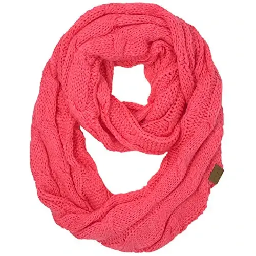 C.C CC Winter Soft Matching Unisex Chunky Knit Cowl Loop Infinity Scarf 