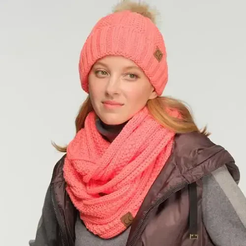 C.C CC Winter Soft Matching Unisex Chunky Knit Cowl Loop Infinity Scarf - C.C® (1)