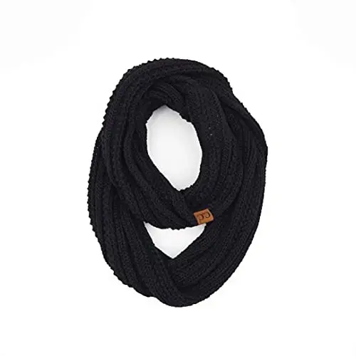 C.C CC Winter Soft Matching Unisex Chunky Knit Cowl Loop Infinity Scarf - 1