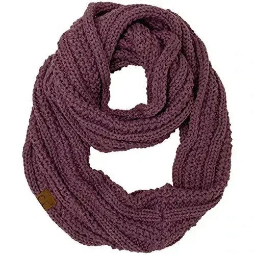 C.C CC Winter Soft Matching Unisex Chunky Knit Cowl Loop Infinity Scarf 