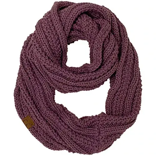 C.C CC Winter Soft Matching Unisex Chunky Knit Cowl Loop Infinity Scarf 