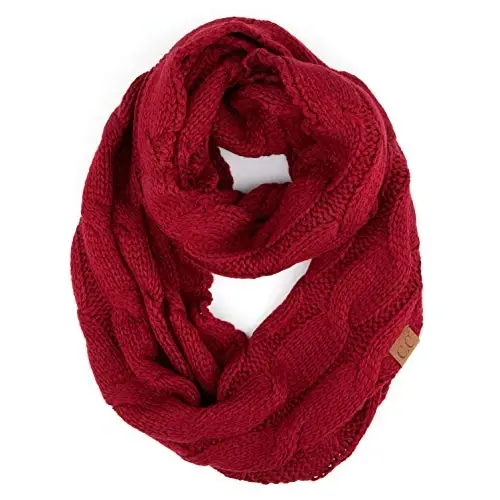 C.C CC Winter Soft Matching Unisex Chunky Knit Cowl Loop Infinity Scarf - 1