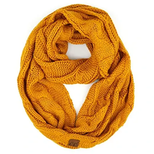 C.C CC Winter Soft Matching Unisex Chunky Knit Cowl Loop Infinity Scarf - 1