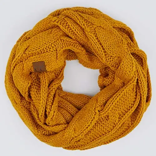 C.C CC Winter Soft Matching Unisex Chunky Knit Cowl Loop Infinity Scarf - 2