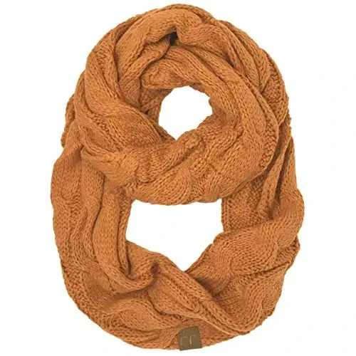 C.C CC Winter Soft Matching Unisex Chunky Knit Cowl Loop Infinity Scarf - 1