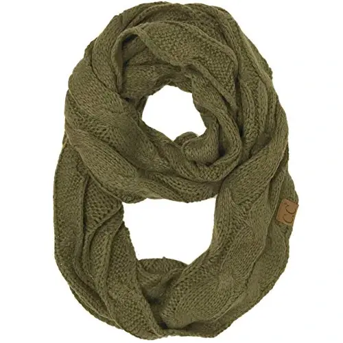 C.C CC Winter Soft Matching Unisex Chunky Knit Cowl Loop Infinity Scarf - 1