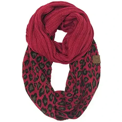 C.C CC Winter Soft Matching Unisex Chunky Knit Cowl Loop Infinity Scarf 