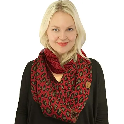 C.C CC Winter Soft Matching Unisex Chunky Knit Cowl Loop Infinity Scarf - C.C (1)