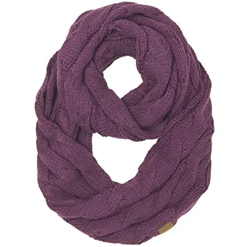 C.C CC Winter Soft Matching Unisex Chunky Knit Cowl Loop Infinity Scarf - 1