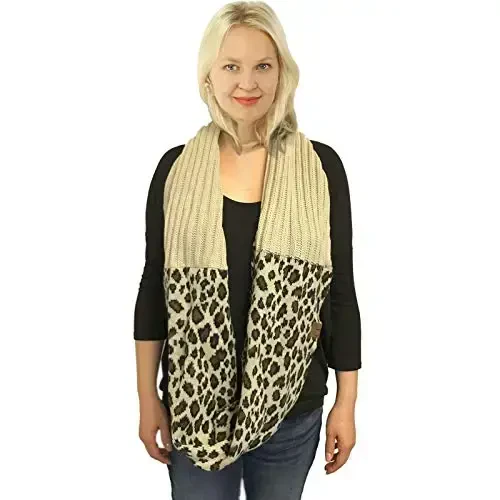 C.C CC Winter Soft Matching Unisex Chunky Knit Cowl Loop Infinity Scarf - 3