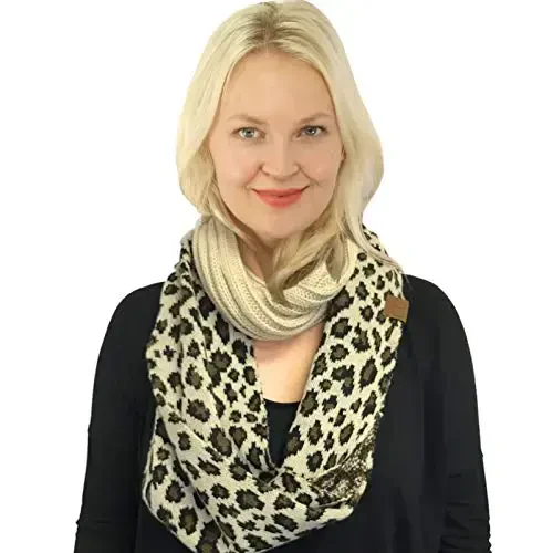 C.C CC Winter Soft Matching Unisex Chunky Knit Cowl Loop Infinity Scarf - C.C® (1)