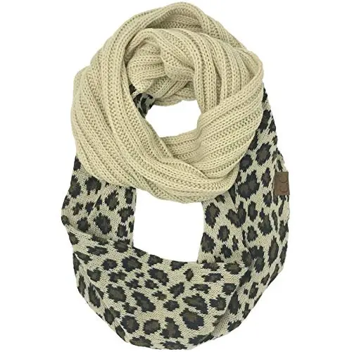 C.C CC Winter Soft Matching Unisex Chunky Knit Cowl Loop Infinity Scarf 