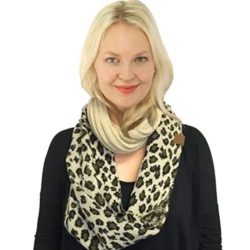 C.C CC Winter Soft Matching Unisex Chunky Knit Cowl Loop Infinity Scarf - 2