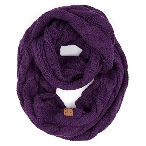 C.C CC Winter Soft Matching Unisex Chunky Knit Cowl Loop Infinity Scarf 