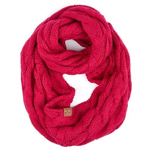 C.C CC Winter Soft Matching Unisex Chunky Knit Cowl Loop Infinity Scarf 
