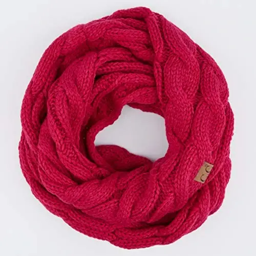 C.C CC Winter Soft Matching Unisex Chunky Knit Cowl Loop Infinity Scarf - C.C (1)